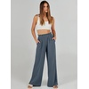 image:imageANRABESS Womens Linen Pants 2026 Summer Casual Loose Wide Leg Palazzo Pants High Waist Flowy Beach Trousers Work OutfitsGrey Blue