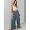 image:imageANRABESS Womens Linen Pants 2026 Summer Casual Loose Wide Leg Palazzo Pants High Waist Flowy Beach Trousers Work OutfitsGrey Blue