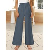 image:imageANRABESS Womens Linen Pants 2026 Summer Casual Loose Wide Leg Palazzo Pants High Waist Flowy Beach Trousers Work OutfitsGrey Blue