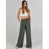 image:imageANRABESS Womens Linen Pants 2026 Summer Casual Loose Wide Leg Palazzo Pants High Waist Flowy Beach Trousers Work OutfitsGrey Green