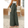 image:imageANRABESS Womens Linen Pants 2026 Summer Casual Loose Wide Leg Palazzo Pants High Waist Flowy Beach Trousers Work OutfitsGrey Green