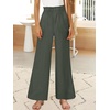 image:imageANRABESS Womens Linen Pants 2026 Summer Casual Loose Wide Leg Palazzo Pants High Waist Flowy Beach Trousers Work OutfitsGrey Green