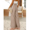 image:imageANRABESS Womens Linen Pants 2026 Summer Casual Loose Wide Leg Palazzo Pants High Waist Flowy Beach Trousers Work OutfitsKhaki