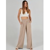 image:imageANRABESS Womens Linen Pants 2026 Summer Casual Loose Wide Leg Palazzo Pants High Waist Flowy Beach Trousers Work OutfitsKhaki