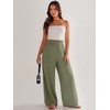 image:imageANRABESS Womens Linen Pants 2026 Summer Casual Loose Wide Leg Palazzo Pants High Waist Flowy Beach Trousers Work OutfitsOlive
