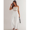 image:imageANRABESS Womens Linen Pants 2026 Summer Casual Loose Wide Leg Palazzo Pants High Waist Flowy Beach Trousers Work OutfitsWithe Cream