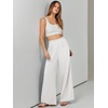 image:imageANRABESS Womens Linen Pants 2026 Summer Casual Loose Wide Leg Palazzo Pants High Waist Flowy Beach Trousers Work OutfitsWithe Cream