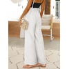image:imageANRABESS Womens Linen Pants 2026 Summer Casual Loose Wide Leg Palazzo Pants High Waist Flowy Beach Trousers Work OutfitsWithe Cream