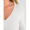 image:imageANRABESS Womens Long Sleeve Deep V Neck Tops  Basic Tee Shirt Slim Fit Stretchy Soft Breathable Rib Knit Fabric Fall Winter Layer Casual Work VacationEvery Day WearWhite