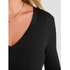 image:imageANRABESS Womens Long Sleeve Deep V Neck Tops  Basic Tee Shirt Slim Fit Stretchy Soft Breathable Rib Knit Fabric Fall Winter Layer Casual Work VacationEvery Day WearBlack