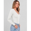 image:imageANRABESS Womens Long Sleeve Deep V Neck Tops  Basic Tee Shirt Slim Fit Stretchy Soft Breathable Rib Knit Fabric Fall Winter Layer Casual Work VacationEvery Day WearWhite