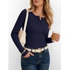 image:imageANRABESS Womens Long Sleeve Henley Tops  Ribbed Knit Shirts Slim Fit Stretchy Soft Breathable Fabric Fall Winter Layer Casual Work Travel VacationEvery Day WearNavy Blue