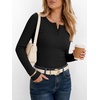 image:imageANRABESS Womens Long Sleeve Henley Tops  Ribbed Knit Shirts Slim Fit Stretchy Soft Breathable Fabric Fall Winter Layer Casual Work Travel VacationEvery Day WearBlack