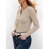 image:imageANRABESS Womens Long Sleeve Henley Tops  Ribbed Knit Shirts Slim Fit Stretchy Soft Breathable Fabric Fall Winter Layer Casual Work Travel VacationEvery Day WearBeige