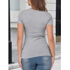 image:imageANRABESS Womens Short Sleeve Tops Built in Bra Slim Fitted Ribbed Knit Crewneck Shirts 2026 Casual Summer Basic Tee ClothesGrey