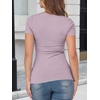 image:imageANRABESS Womens Short Sleeve Tops Built in Bra Slim Fitted Ribbed Knit Crewneck Shirts 2026 Casual Summer Basic Tee ClothesLight Purple