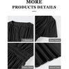 image:imageANRABESS Womens Summer Short Sleeve Maxi Dress 2026 Casual V Neck High Waist ALine Flowy Loose Tiered Boho Long DressesBlack
