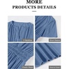 image:imageANRABESS Womens Summer Short Sleeve Maxi Dress 2026 Casual V Neck High Waist ALine Flowy Loose Tiered Boho Long DressesDark Blue