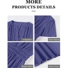 image:imageANRABESS Womens Summer Short Sleeve Maxi Dress 2026 Casual V Neck High Waist ALine Flowy Loose Tiered Boho Long DressesNavy Blue