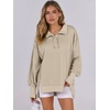 image:imageANRABESS Womens Sweatshirts Oversized Casual Loose Button Up Henley Pullover Top High Low Split 2026 Fall Fashion OutfitsApricot
