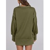 image:imageANRABESS Womens Sweatshirts Oversized Casual Loose Button Up Henley Pullover Top High Low Split 2026 Fall Fashion OutfitsArmy Green