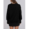 image:imageANRABESS Womens Sweatshirts Oversized Casual Loose Button Up Henley Pullover Top High Low Split 2026 Fall Fashion OutfitsBlack