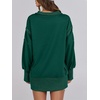 image:imageANRABESS Womens Sweatshirts Oversized Casual Loose Button Up Henley Pullover Top High Low Split 2026 Fall Fashion OutfitsForest