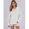 image:imageANRABESS Womens Sweatshirts Oversized Casual Loose Button Up Henley Pullover Top High Low Split 2026 Fall Fashion OutfitsLight Grey