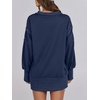image:imageANRABESS Womens Sweatshirts Oversized Casual Loose Button Up Henley Pullover Top High Low Split 2026 Fall Fashion OutfitsNavy Blue
