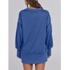 image:imageANRABESS Womens Sweatshirts Oversized Casual Loose Button Up Henley Pullover Top High Low Split 2026 Fall Fashion OutfitsRoyal Blue