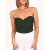 image:imageANRABESS Tube Tops for Women Strapless Twist Knot Corset Rib Knit Slim Fit Medium Stretch Sexy Tank for PartyampGoing OutArmy Green