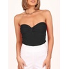 image:imageANRABESS Tube Tops for Women Strapless Twist Knot Corset Rib Knit Slim Fit Medium Stretch Sexy Tank for PartyampGoing OutBlack