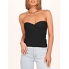 image:imageANRABESS Tube Tops for Women Strapless Twist Knot Corset Rib Knit Slim Fit Medium Stretch Sexy Tank for PartyampGoing OutBlack