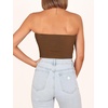image:imageANRABESS Tube Tops for Women Strapless Twist Knot Corset Rib Knit Slim Fit Medium Stretch Sexy Tank for PartyampGoing OutCaramel