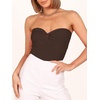 image:imageANRABESS Tube Tops for Women Strapless Twist Knot Corset Rib Knit Slim Fit Medium Stretch Sexy Tank for PartyampGoing OutCoffee