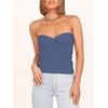 image:imageANRABESS Tube Tops for Women Strapless Twist Knot Corset Rib Knit Slim Fit Medium Stretch Sexy Tank for PartyampGoing OutDeep Blue
