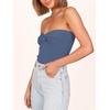 image:imageANRABESS Tube Tops for Women Strapless Twist Knot Corset Rib Knit Slim Fit Medium Stretch Sexy Tank for PartyampGoing OutDeep Blue