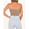 image:imageANRABESS Tube Tops for Women Strapless Twist Knot Corset Rib Knit Slim Fit Medium Stretch Sexy Tank for PartyampGoing OutKhaki