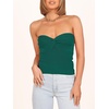image:imageANRABESS Tube Tops for Women Strapless Twist Knot Corset Rib Knit Slim Fit Medium Stretch Sexy Tank for PartyampGoing OutOpal Green