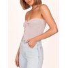 image:imageANRABESS Tube Tops for Women Strapless Twist Knot Corset Rib Knit Slim Fit Medium Stretch Sexy Tank for PartyampGoing OutPink