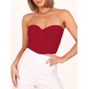 image:imageANRABESS Tube Tops for Women Strapless Twist Knot Corset Rib Knit Slim Fit Medium Stretch Sexy Tank for PartyampGoing OutRed