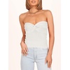 image:imageANRABESS Tube Tops for Women Strapless Twist Knot Corset Rib Knit Slim Fit Medium Stretch Sexy Tank for PartyampGoing OutWhite