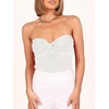 image:imageANRABESS Tube Tops for Women Strapless Twist Knot Corset Rib Knit Slim Fit Medium Stretch Sexy Tank for PartyampGoing OutWhite