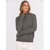 image:imageANRABESS Turtleneck Sweaters for Women Long Sleeve Dressy Casual Soft Knitted Button Pullover Tops 2026 Fall Winter ClothesGrey Khaki