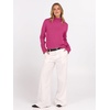 image:imageANRABESS Turtleneck Sweaters for Women Long Sleeve Dressy Casual Soft Knitted Button Pullover Tops 2026 Fall Winter ClothesHot Pink