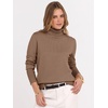 image:imageANRABESS Turtleneck Sweaters for Women Long Sleeve Dressy Casual Soft Knitted Button Pullover Tops 2026 Fall Winter ClothesLight Camel