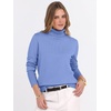 image:imageANRABESS Turtleneck Sweaters for Women Long Sleeve Dressy Casual Soft Knitted Button Pullover Tops 2026 Fall Winter ClothesSky