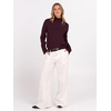 image:imageANRABESS Turtleneck Sweaters for Women Long Sleeve Dressy Casual Soft Knitted Button Pullover Tops 2026 Fall Winter ClothesWine Red