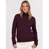 image:imageANRABESS Turtleneck Sweaters for Women Long Sleeve Dressy Casual Soft Knitted Button Pullover Tops 2026 Fall Winter ClothesWine Red