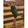 image:imageANRABESS Women Long Sleeve Turtle Mock Neck Rib Knit Stretch Slim Fitted Bodycon Sweater Mini Short Dress 2026 Fall OutfitsArmy Green